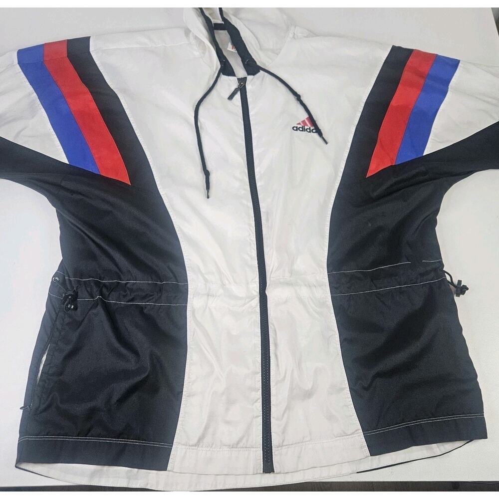 Vintage 90s Adidas Originals Windbreaker Jacket Football Mens Medium Sportswear